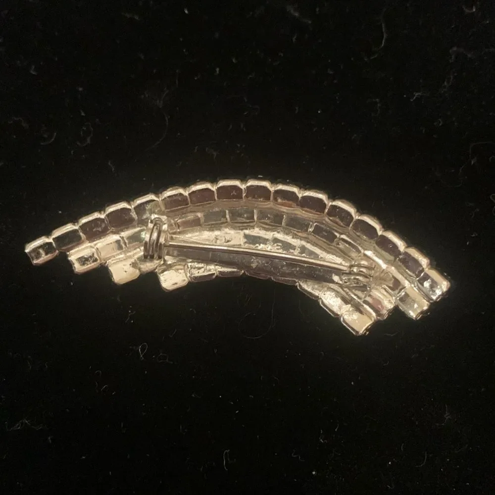 Vintage Rhinestone arch brooch
